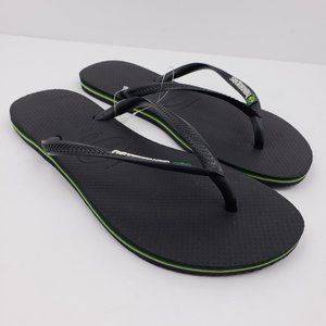 NEW Havaianas Brazil Womens Size 11/12 Flip Flops